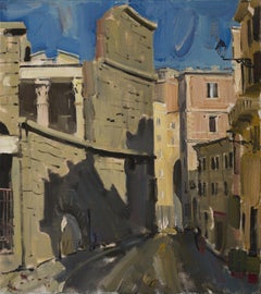 Via Tor de'Conti. Rome - 21st Century Contemporary Italy Landscape Oil Painting