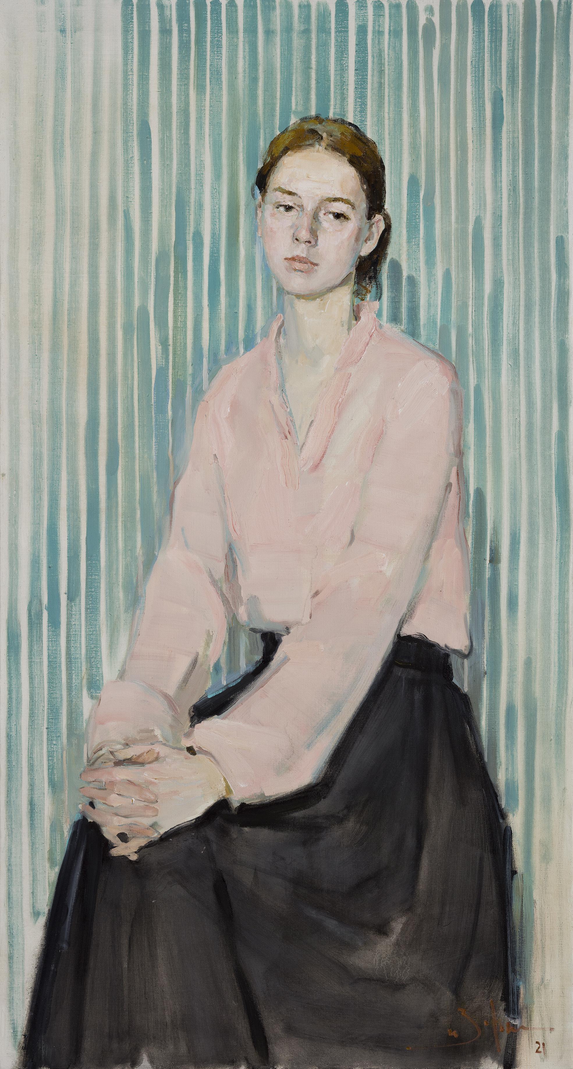 Ilya Zorkin Portrait Painting - Zoe - 21st Century Russian Contemporary Portrait Oil Painting