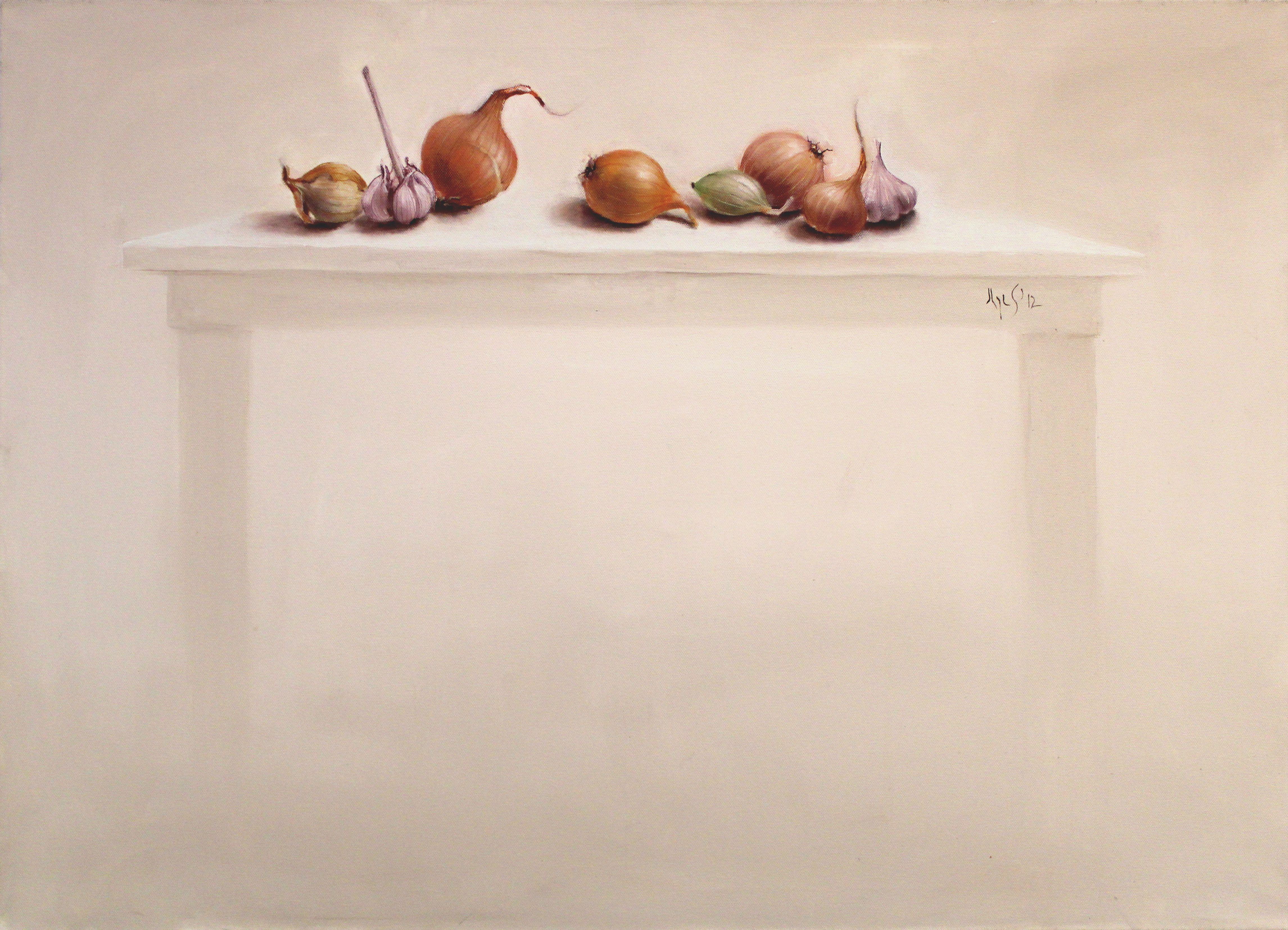Ilze Smildzina  Still-Life Painting - Intervention 2. 2012, canvas, oil, 70x90 cm