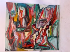 Contemporary Oil on Canvas Painting by Bissy Riva "I'm Over Here"