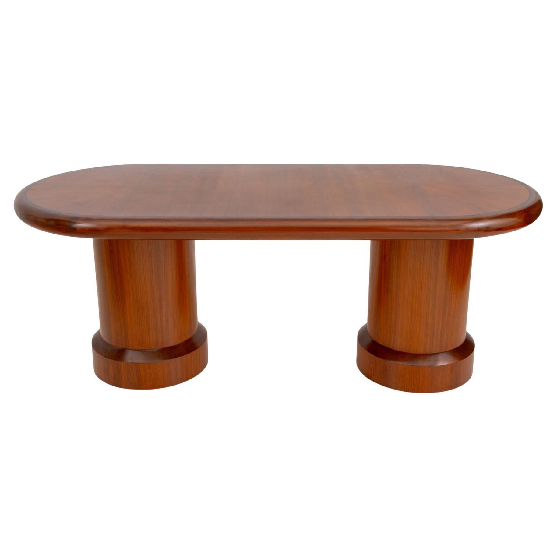 I.M. Pei Postmodern Mahogany Dining Table For Sale