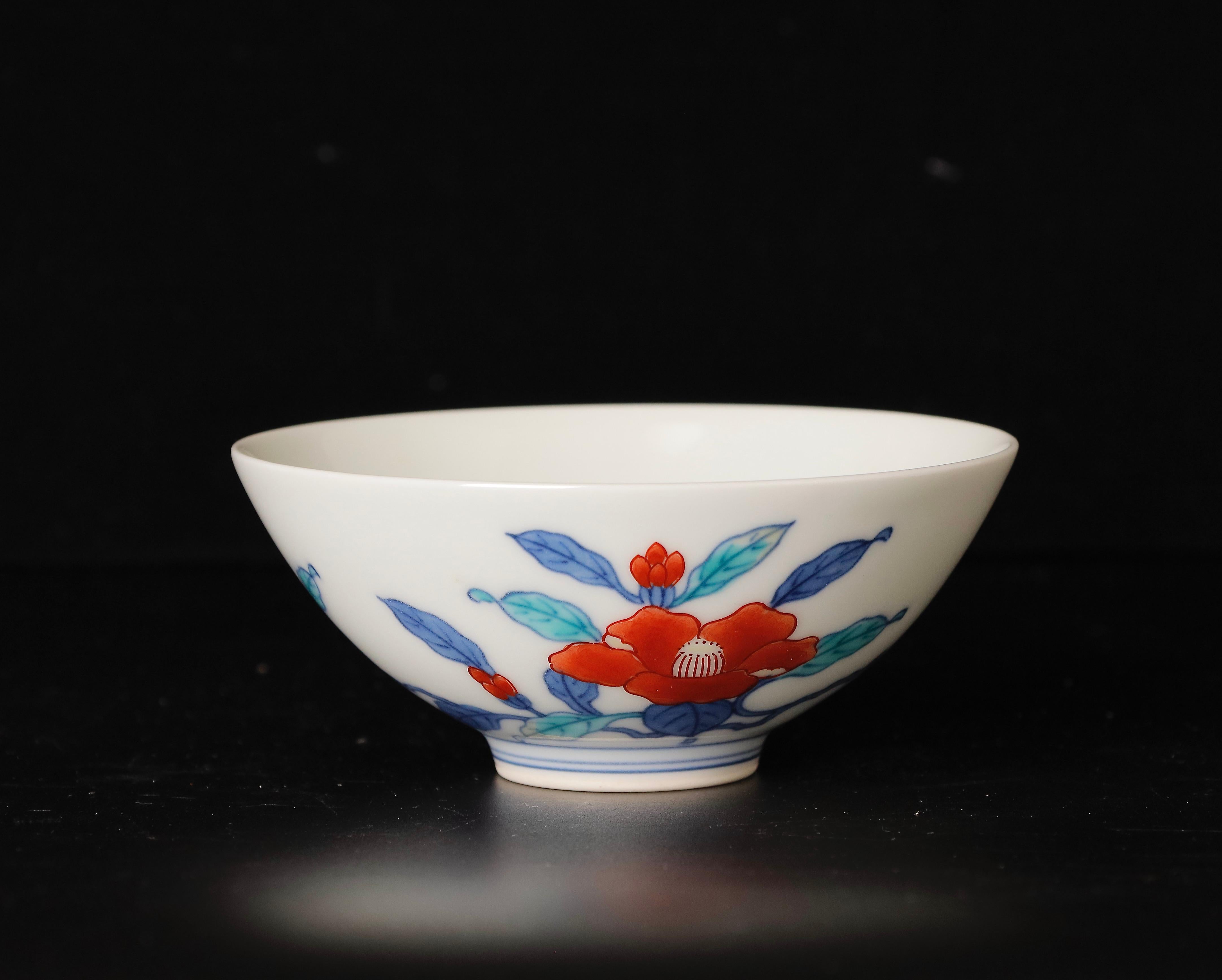 Imaemon Chawan Bowl with Signed Box For Sale 4