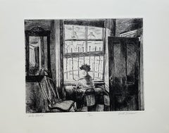 Imágenes de niños Aguafuerte titulado "City Child" de Will Barnet