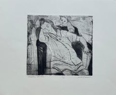 Imágenes de niños Aguafuerte titulado "Madre dormida" de Will Barnet