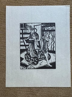 Imágenes de niños xilografía titulada "Irish Kids" de Will Barnet