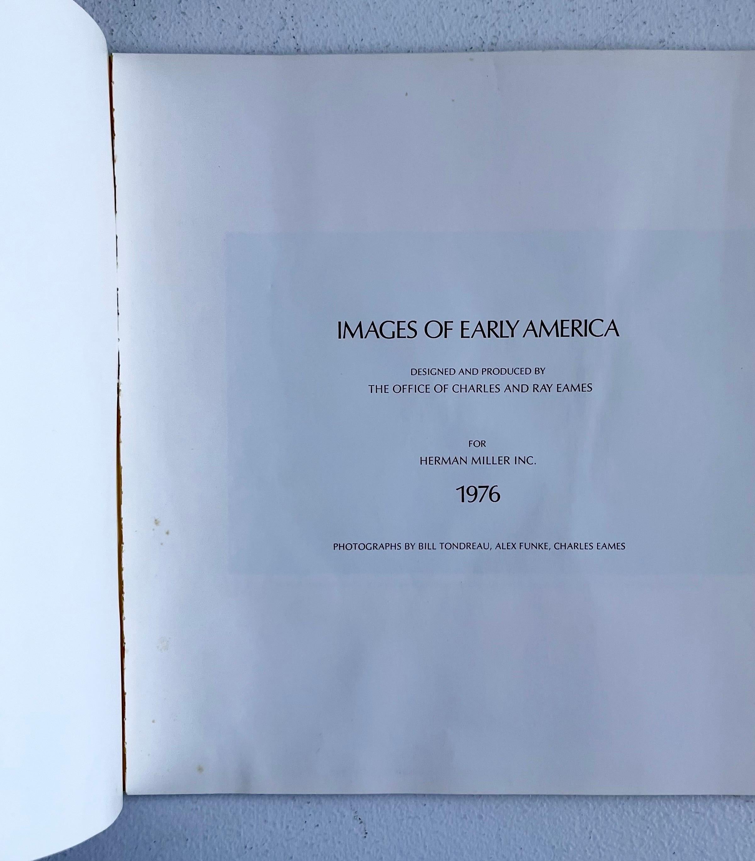 Mid-Century moderno Libro 'Images of Early America' di C.R. Eames per  Herman Miller, 1976 in vendita