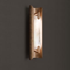 Imagin Art Deco Bevelora Wall Sconce with Alabaster Diffuser