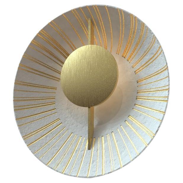 Imagin Calatia Wall Light in Porcelain and Brushed Brass For Sale