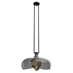 Imagin Calixa Pendant in Bronze and Clear Glass and Dark Bronze