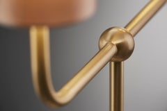 Imagin Classic Table Lamp in Brushed Brass and Fabric Shade