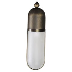 Imagin Deco Wall Light in Antique Bronze, Antique Brass and Frosted Glass