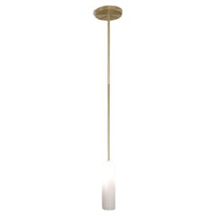 Imagin Duo Pendant in Brushed Brass and Frosted Glass