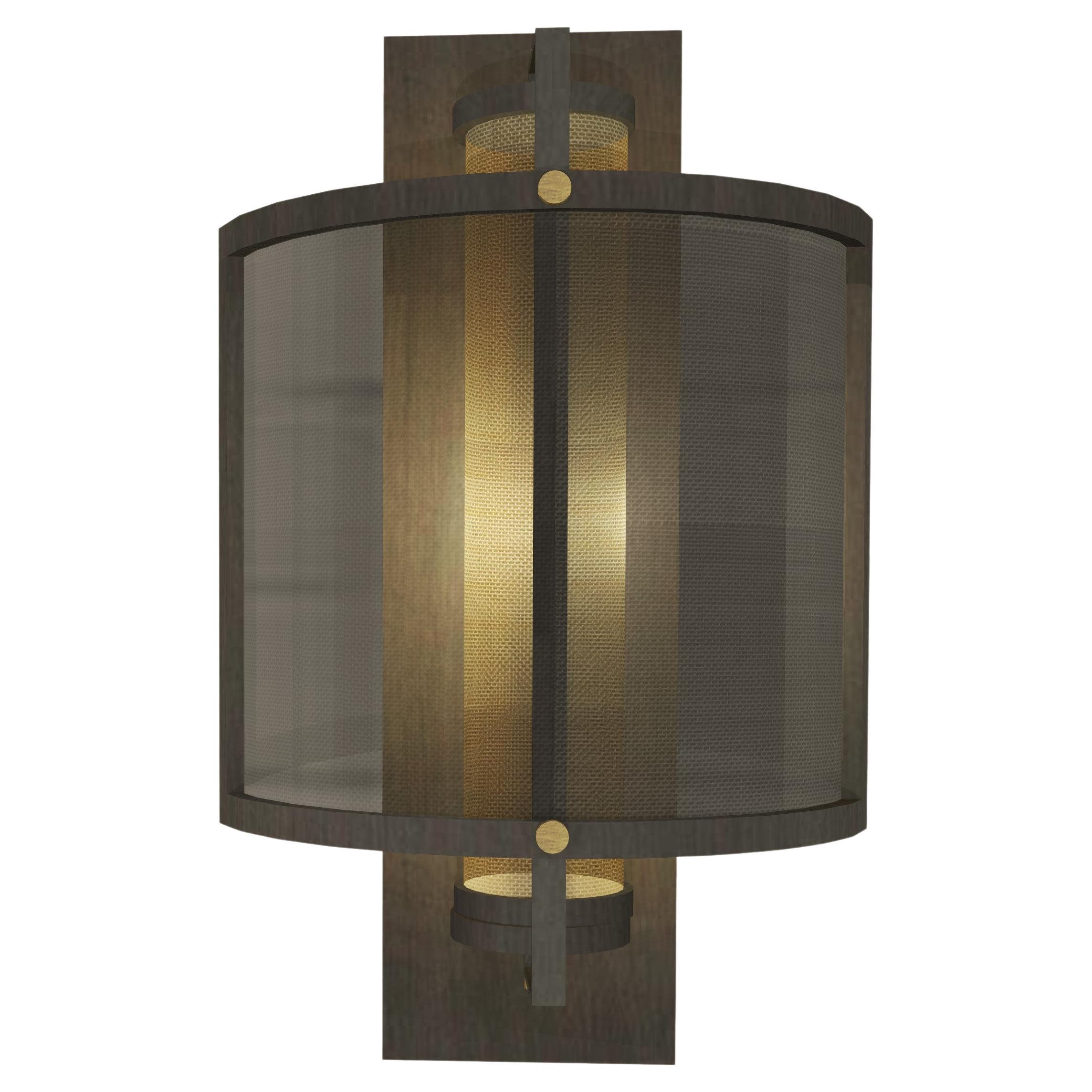 Imagin Industrial Wall Light in Antique Bronze and Antique Brass For Sale