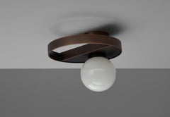 Imagin Minimal Flush Mount in Bronze and Opal Glass