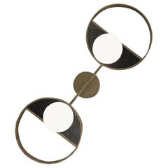 IMAGIN Minimal Wall Light 2 in Bronze and Opal Glass