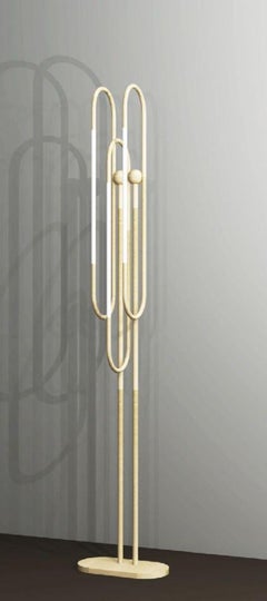 Imagin Rod Floor Lamp in Brushed Brass