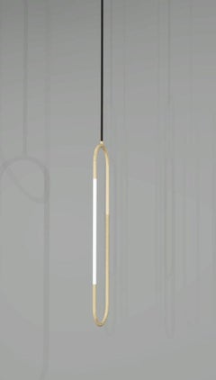 Imagin Rod Pendant in Brushed Brass