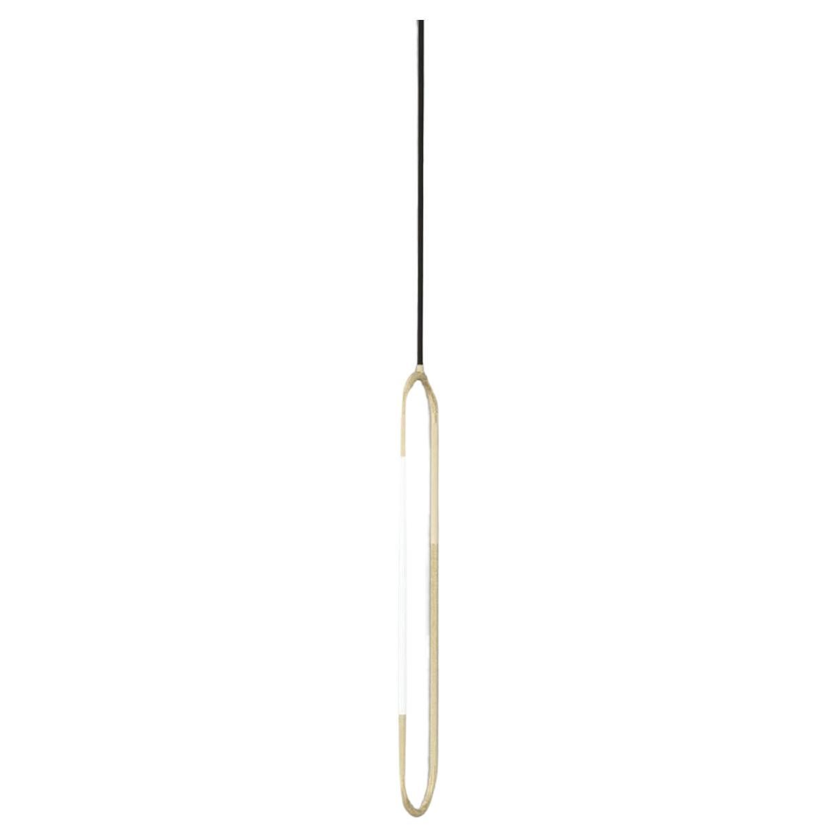 Imagin Rod Pendant in Brushed Brass For Sale
