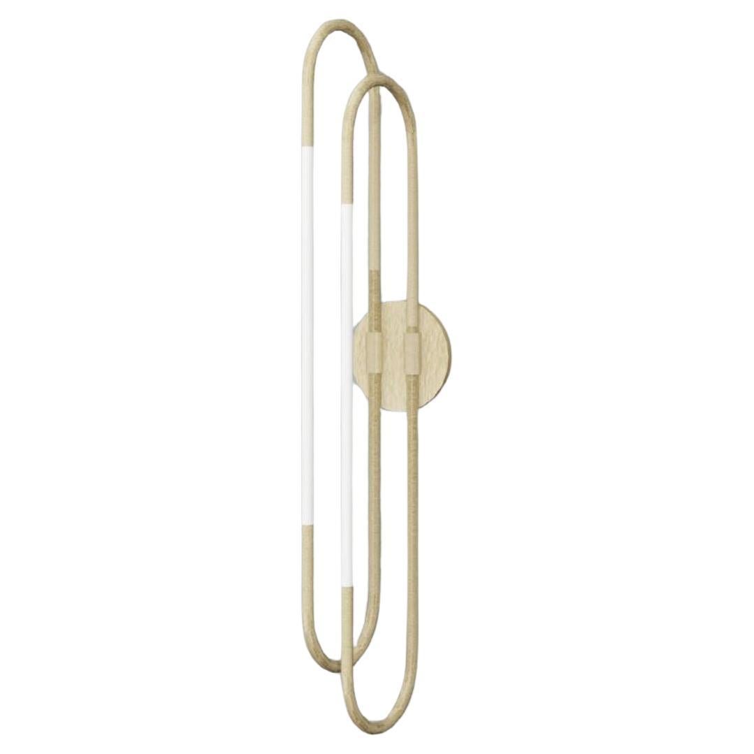 Imagin Rod Wall Light 2 in Brushed Brass For Sale