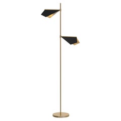 Imagin Vespertilio Floor Lamp in Matt Black and Brushed Brass 