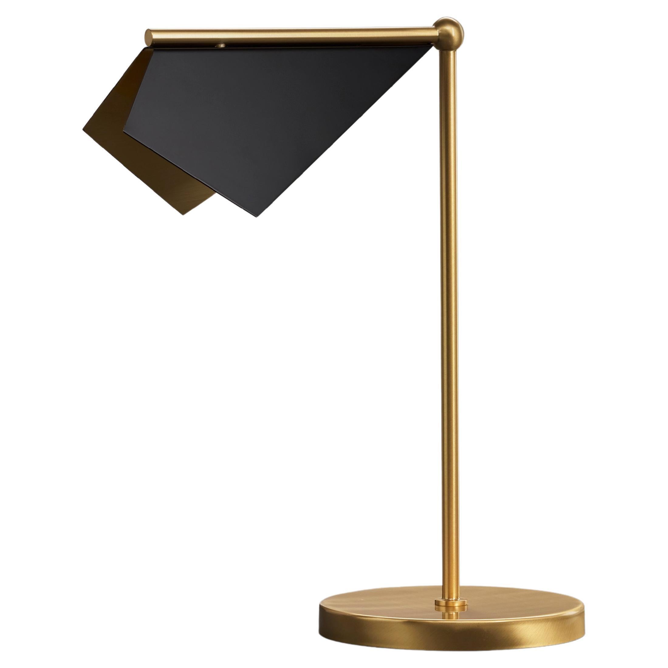 IMAGIN Vespertilio Table Lamp 1 in Matt Black and Brushed Brass For Sale