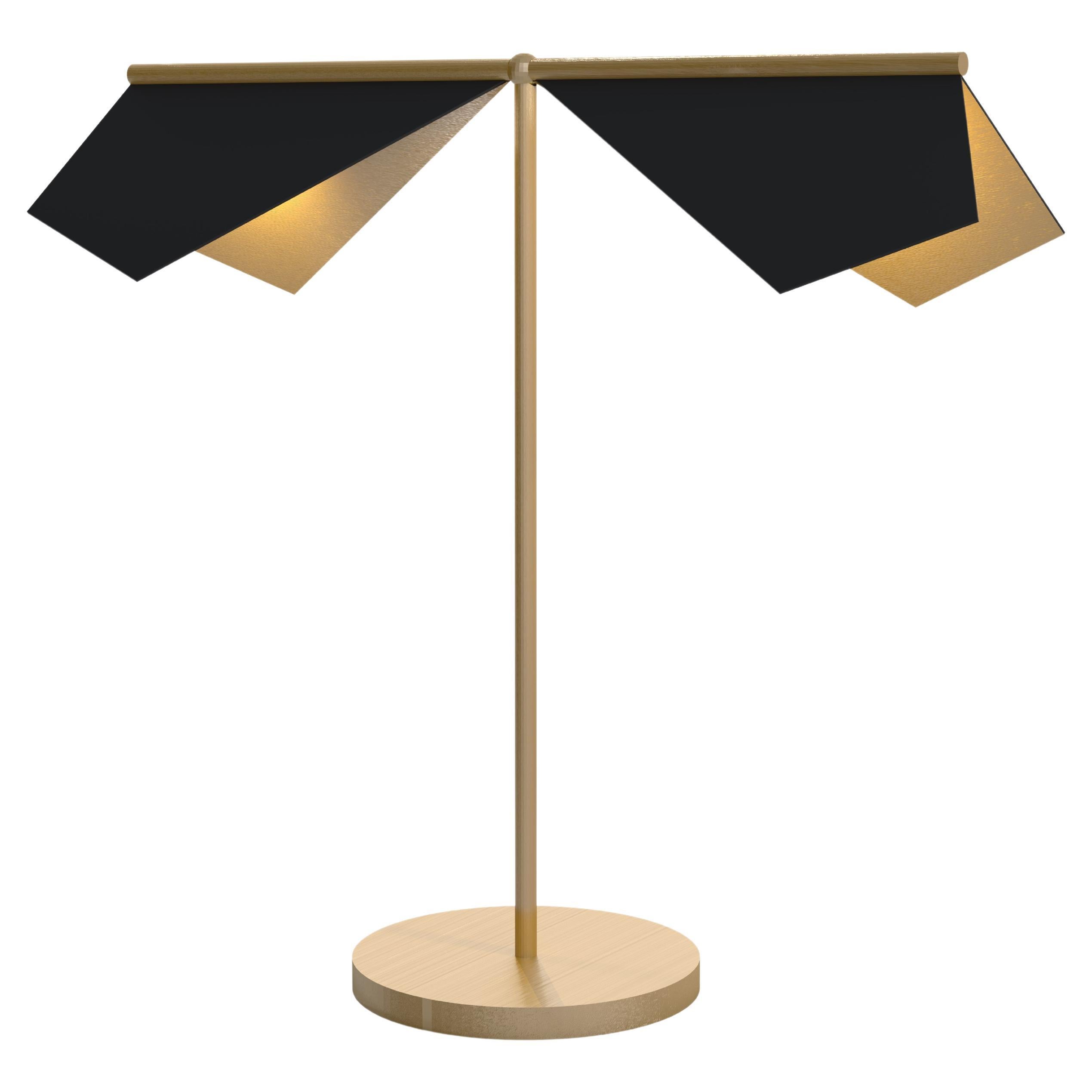 Imagin Vespertilio Table Lamp 2 in Matt Black and Brushed Brass For Sale