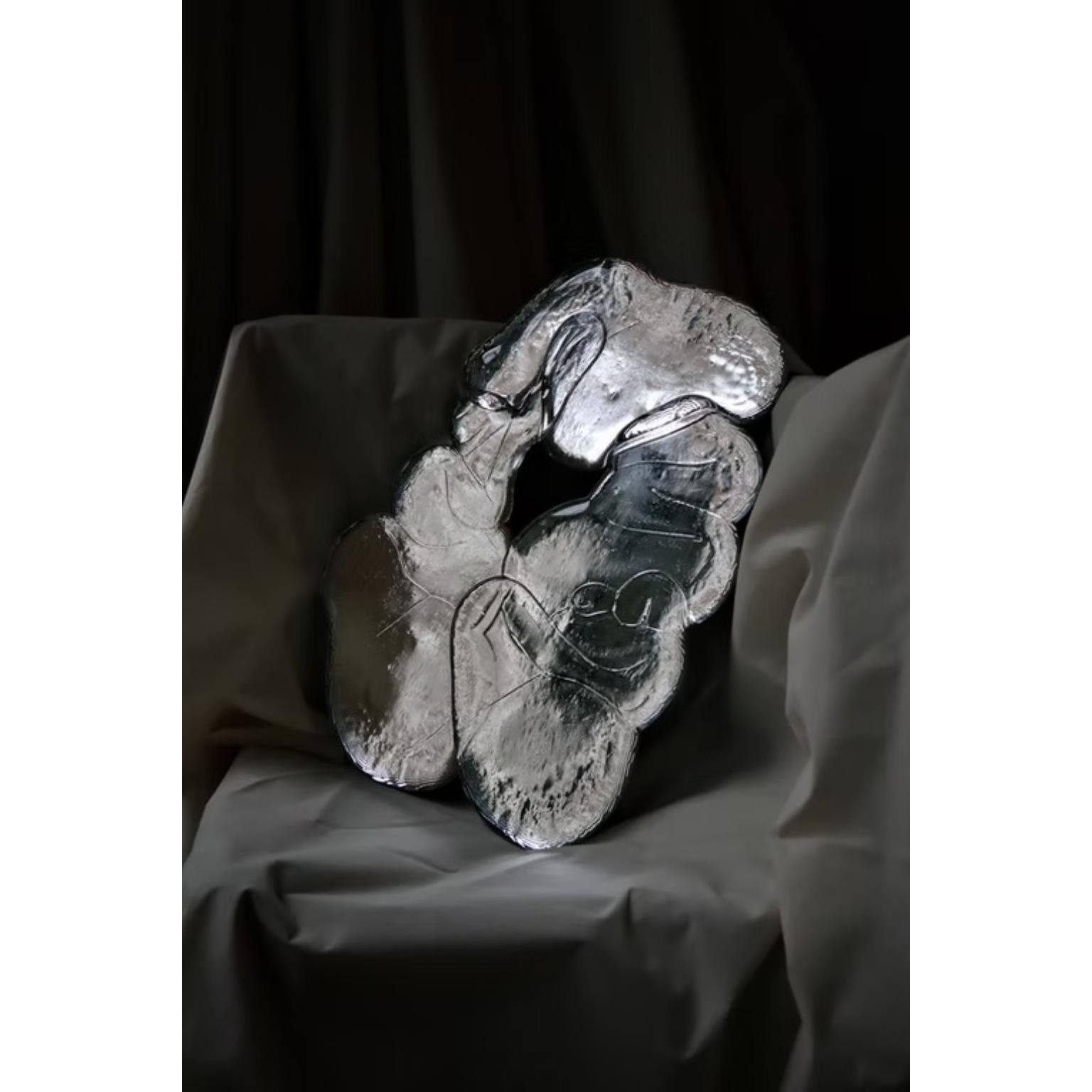 Imaginary Landscape L Sculpture by Milena Kling
Unique Piece.
Dimensions: Ø 30-55 cm.
Materials: Molten glass.

Imaginary Landscapes are experimental Sculptures for the table and
interior. Crafted from poured molten glass, each landscape captures