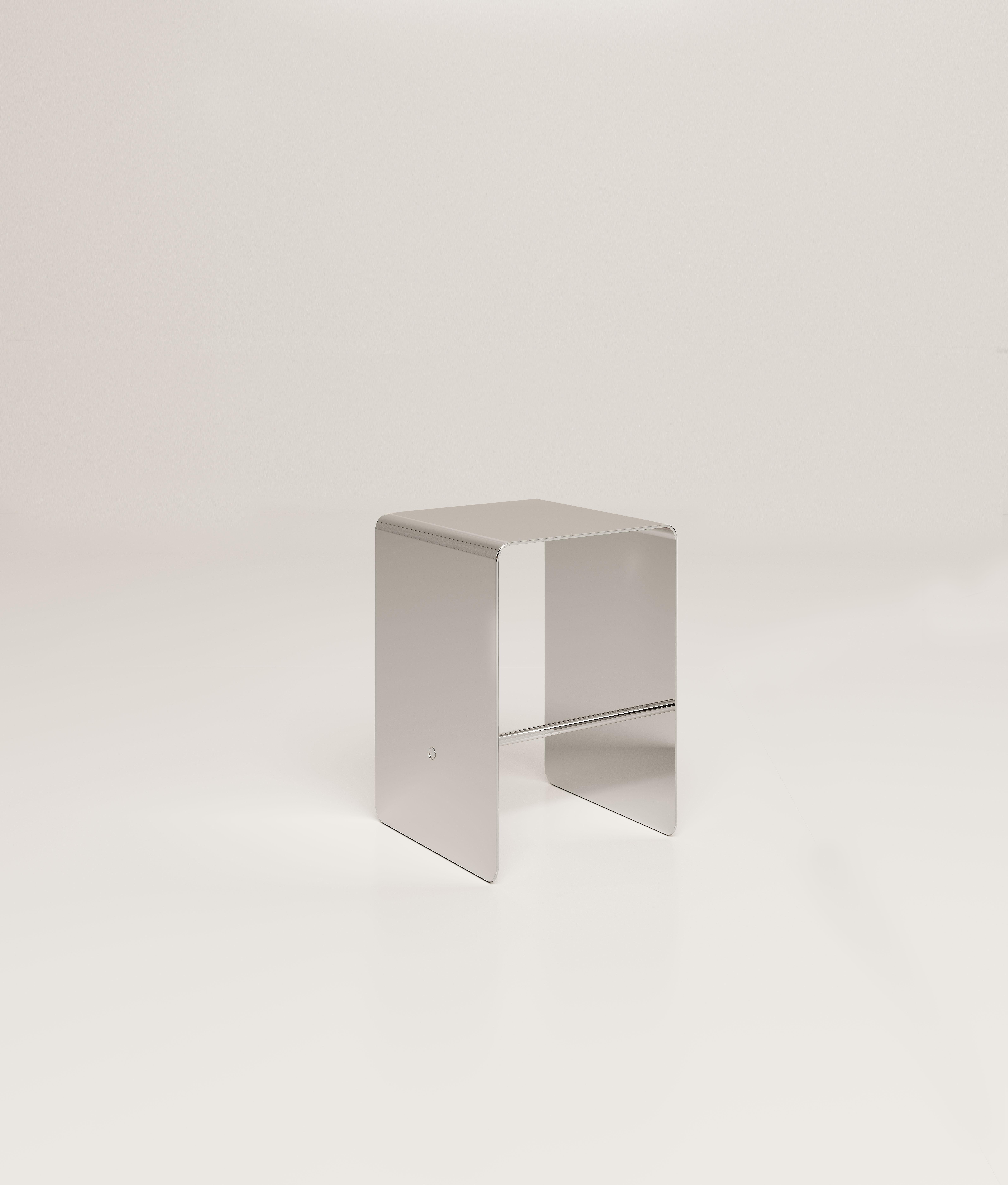 Imaginary Object Stool by Joana Teixeira
Limited Edition
Dimensions: D 28 x W 35 x H 47 cm.
Materials: Stainless steel.
 
Joana Teixeira was born in Oporto and graduated in industrial design. From very early she realized that her path would be to