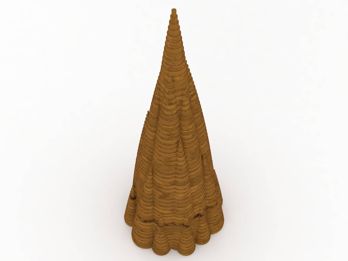 The imaginary towers are small sculptures in birch wood, by Michele De Lucchi.

Technology: CNC milling cutter
Material: wood
Size: 400 x 400 x 650
Code: AWIT1.