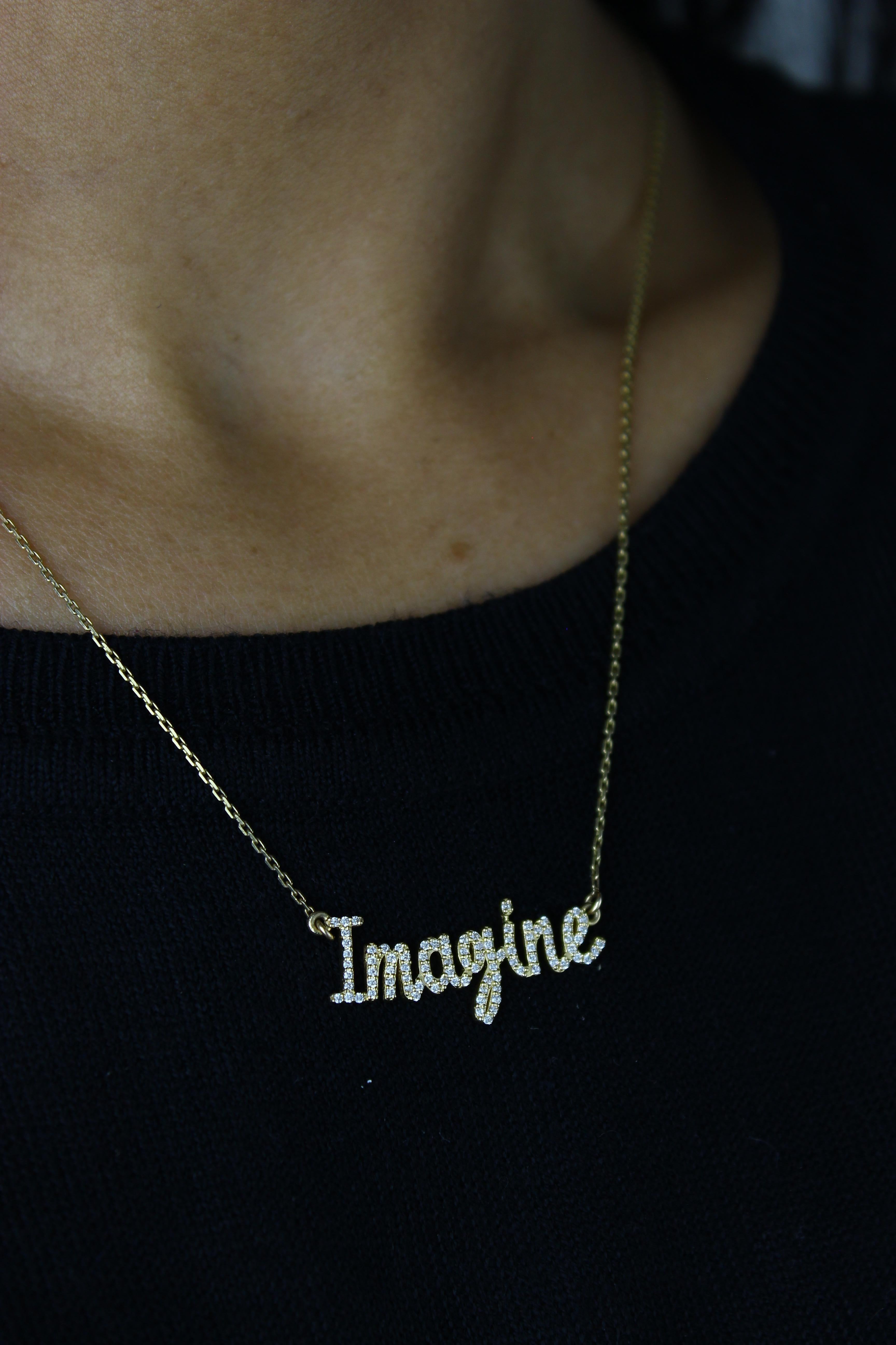 Collar de Diamantes Imagine en Oro Macizo de 14kt (Certificado) Art Decó en venta