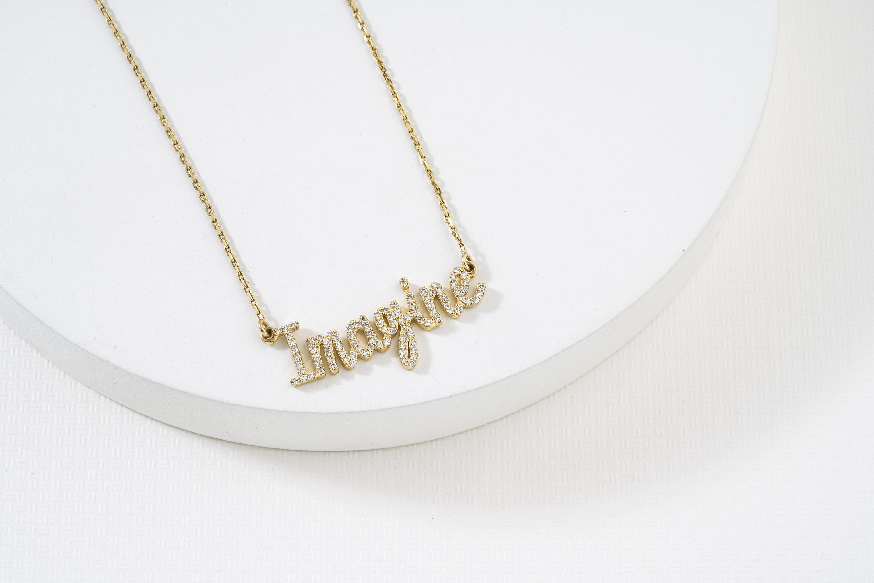 Collar de Diamantes Imagine en Oro Macizo de 14kt (Certificado) en Nuevo estado para la venta en New Delhi, DL