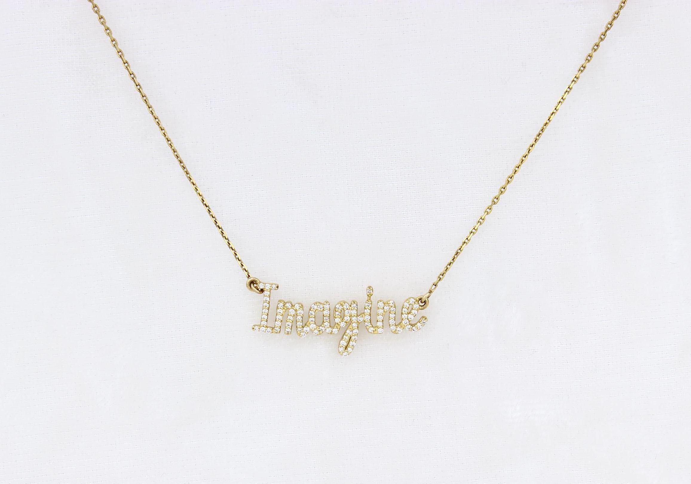De las mujeres Collar de Diamantes Imagine en Oro Macizo de 14kt (Certificado) en venta