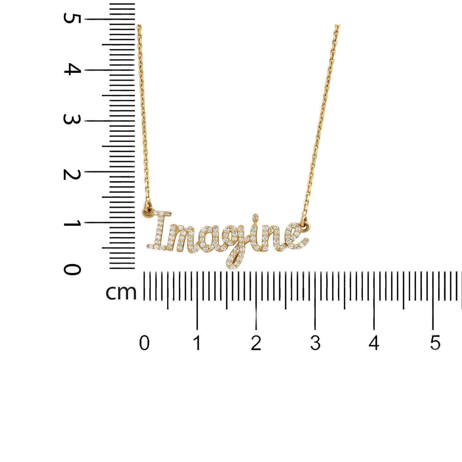 Collar de Diamantes Imagine en Oro Macizo de 14kt (Certificado) en venta 2