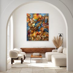 “The Continual Condition”- Vibrant, Mixed Media, Abstract Fine Art Painting