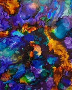 “Gut of the Mystic”- Vibrant, Mixed Media, Abstract Fine Art Painting