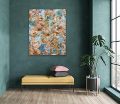 “Of Earth & Air”- Vibrant, Mixed Media, Abstract Fine Art Painting