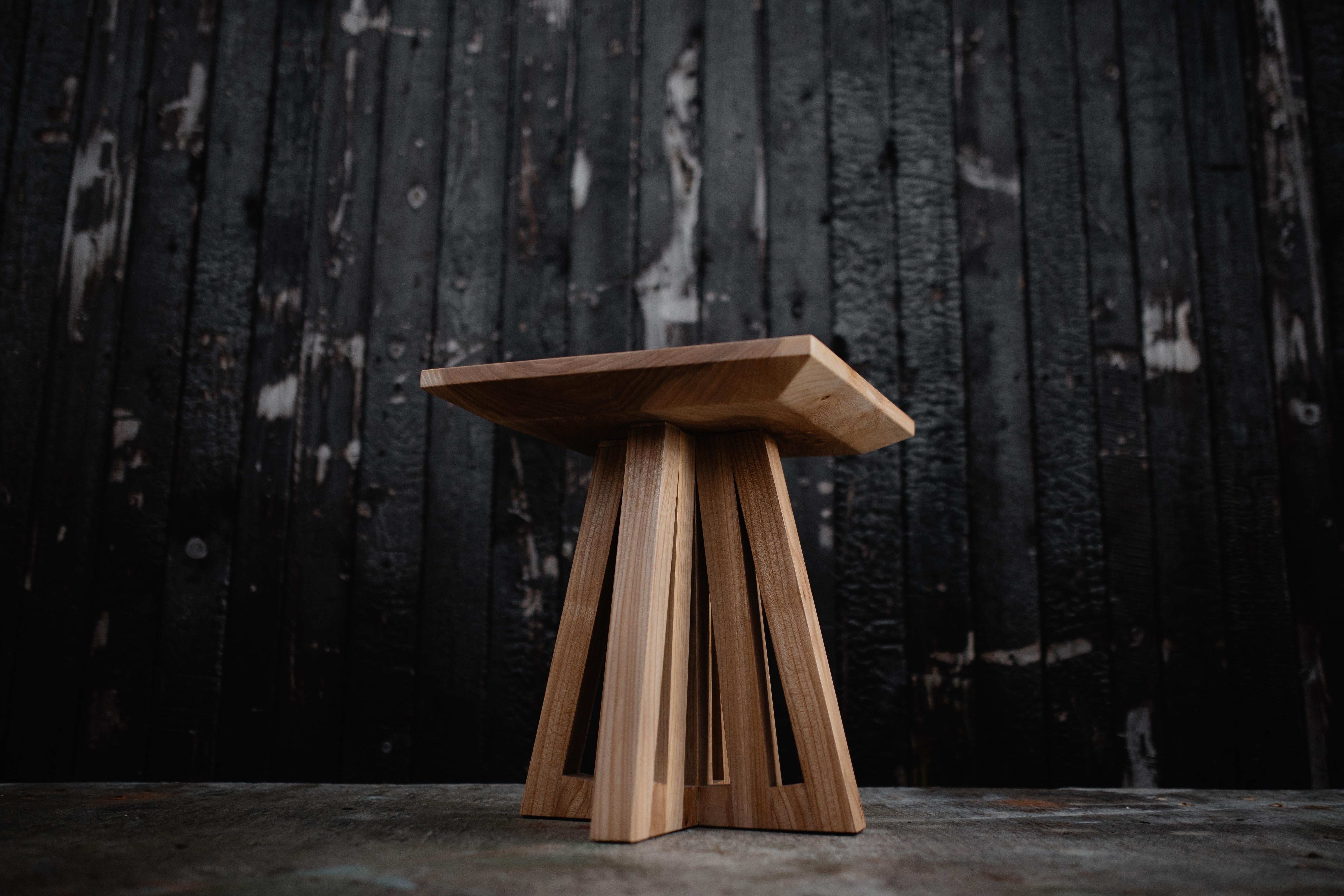 The Imani Side table carries the bold leg of the Imani Dining table and continues the sculptural look of the range.

The side table is made out of hard wood. The sculptural leg is the essence of the piece with a solid top displaying the beauty of