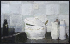 Still Life in Kitchen. Oil on plywood. 50x80 cm