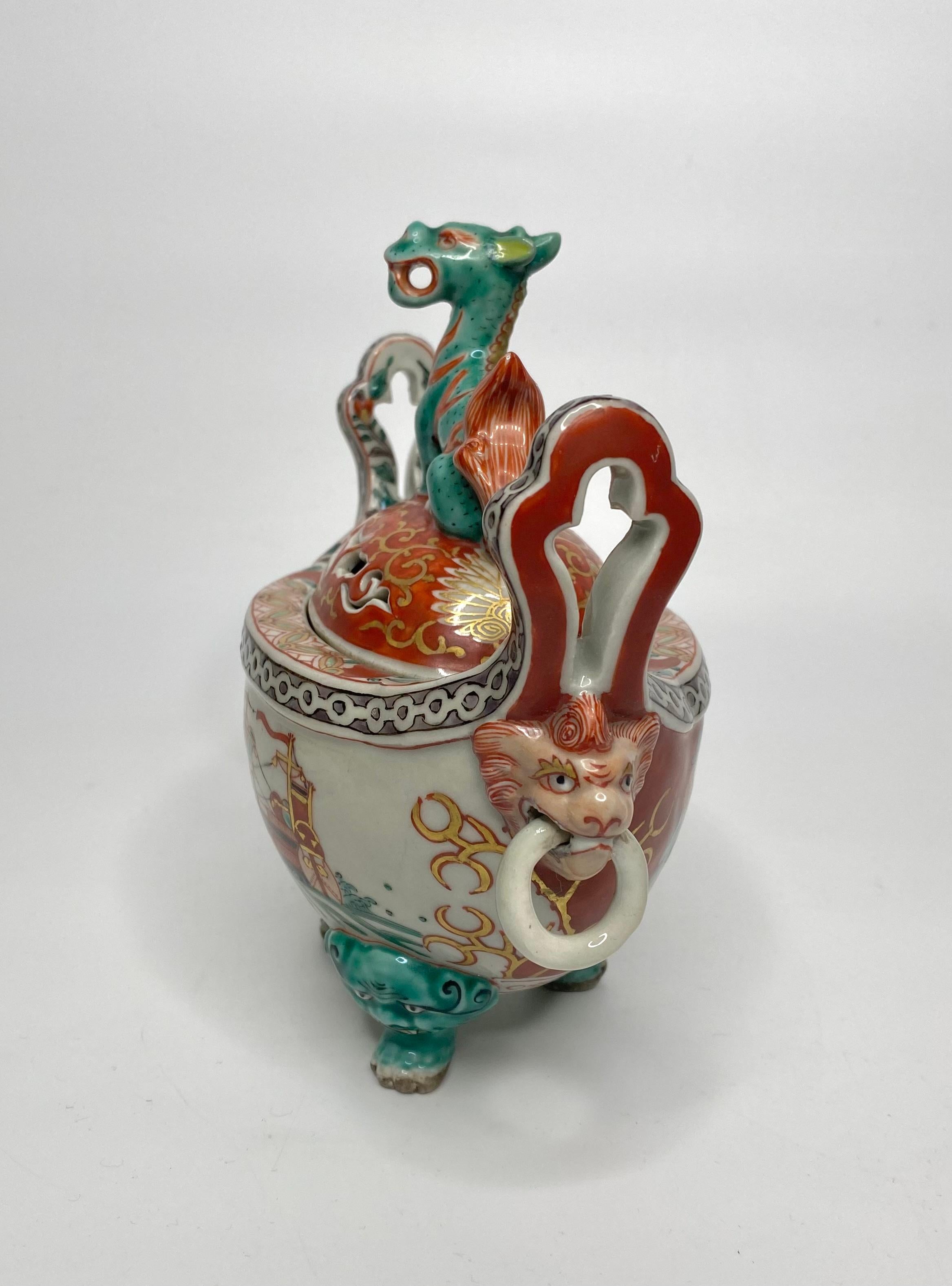 Japanese Imari ‘Black Ship’ koro & cover, Japan, Meiji Period.