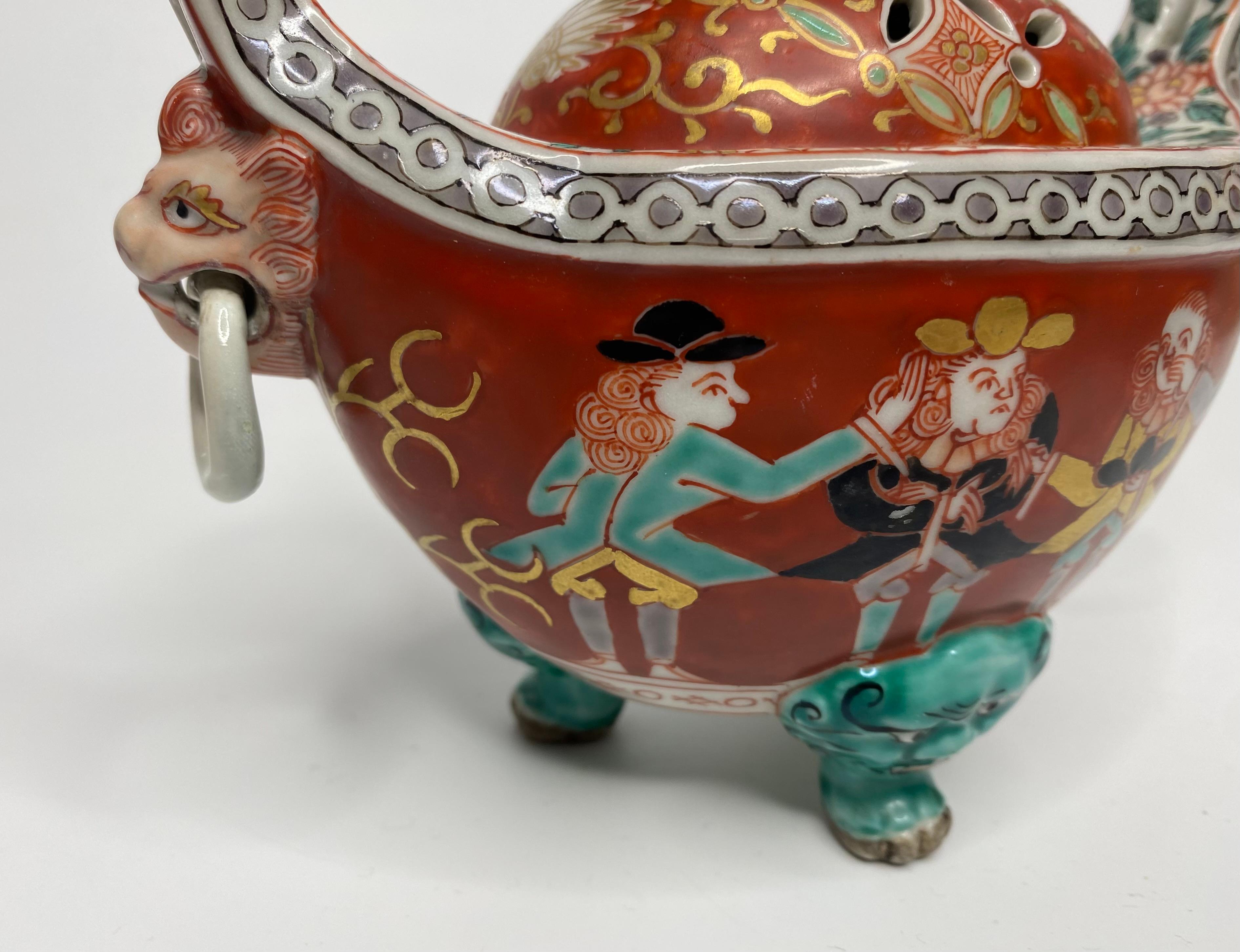 Imari ‘Black Ship’ koro & cover, Japan, Meiji Period. 2