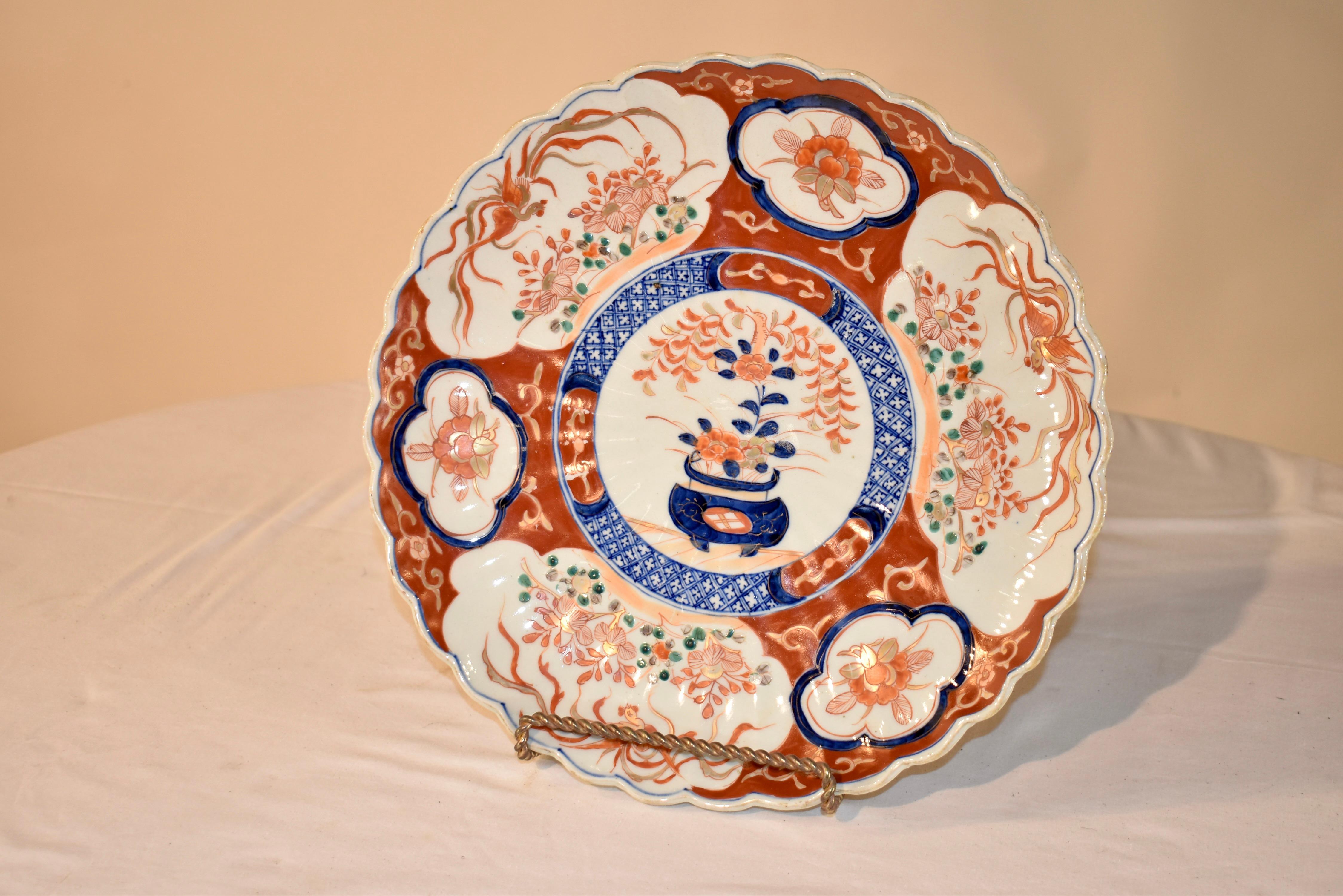 Glazed Imari Charger, Circa 1900 For Sale