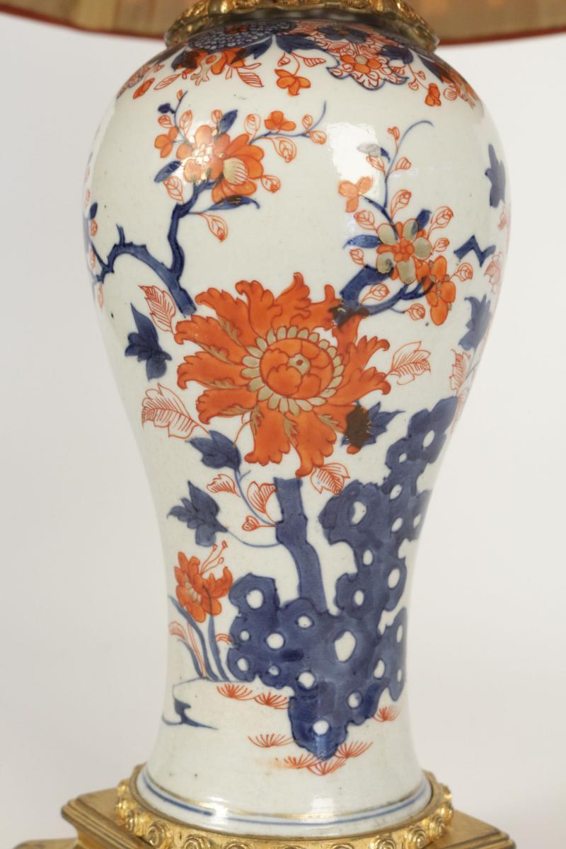 Chinese Export Imari China Porcelain Table Lamp