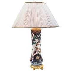 Imari Green Family Porcelain Lamp, Gilt Bronze Mount, circa 1880