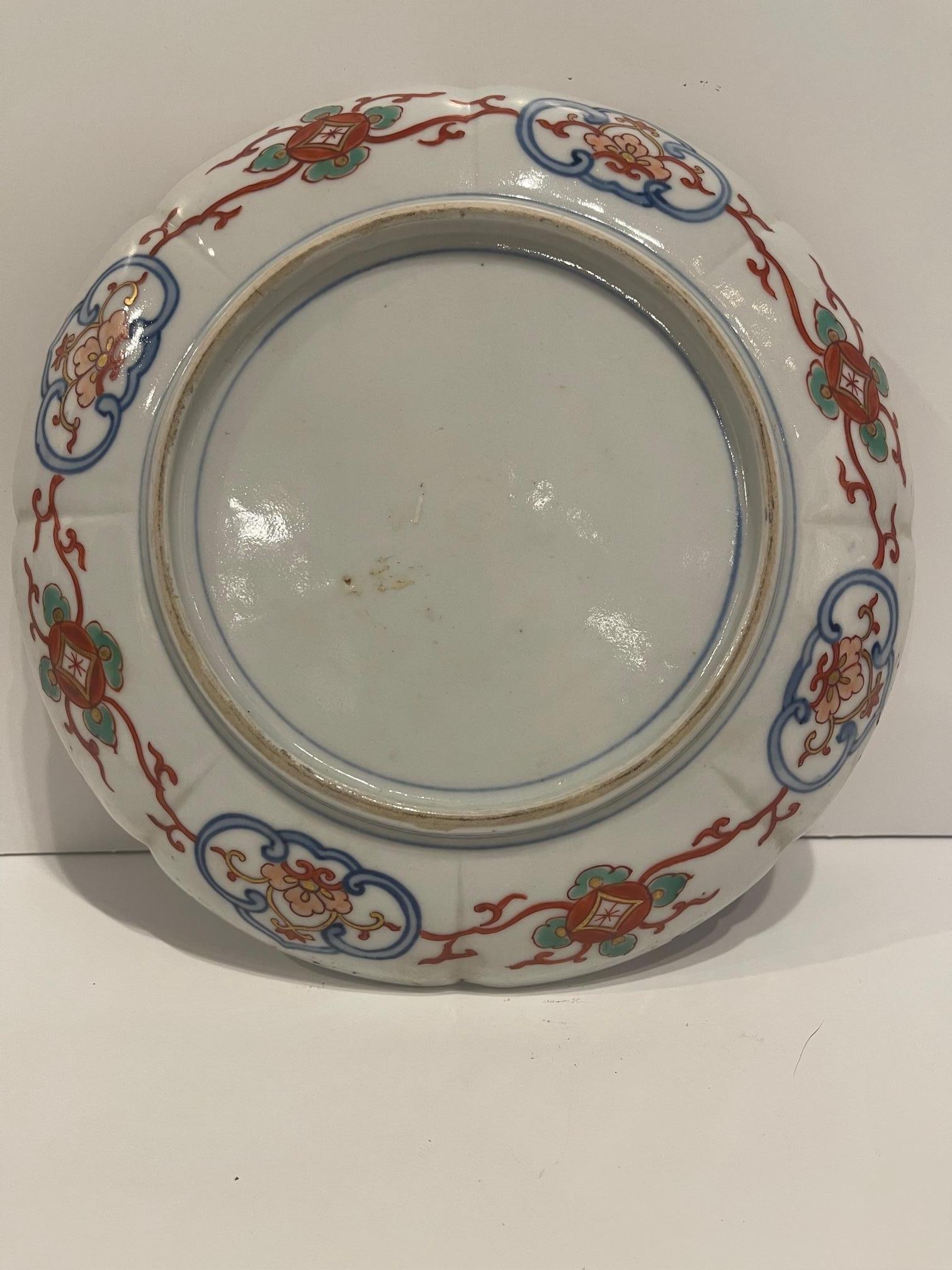 Imari Japanese Charger Porcelain Plate, 19th Century For Sale 4