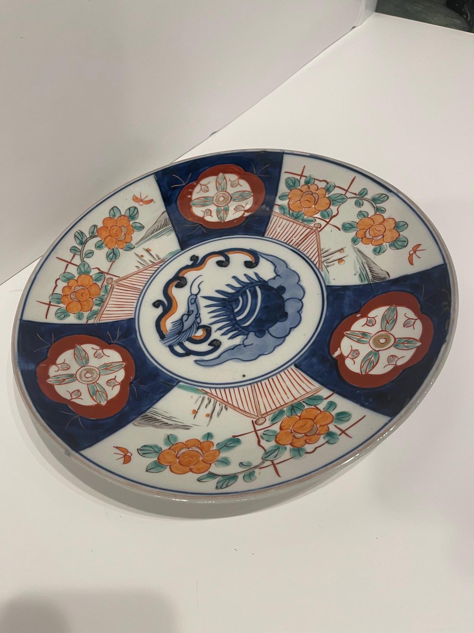 Imari Japanese Charger Porcelain Plate, 19th Century 6