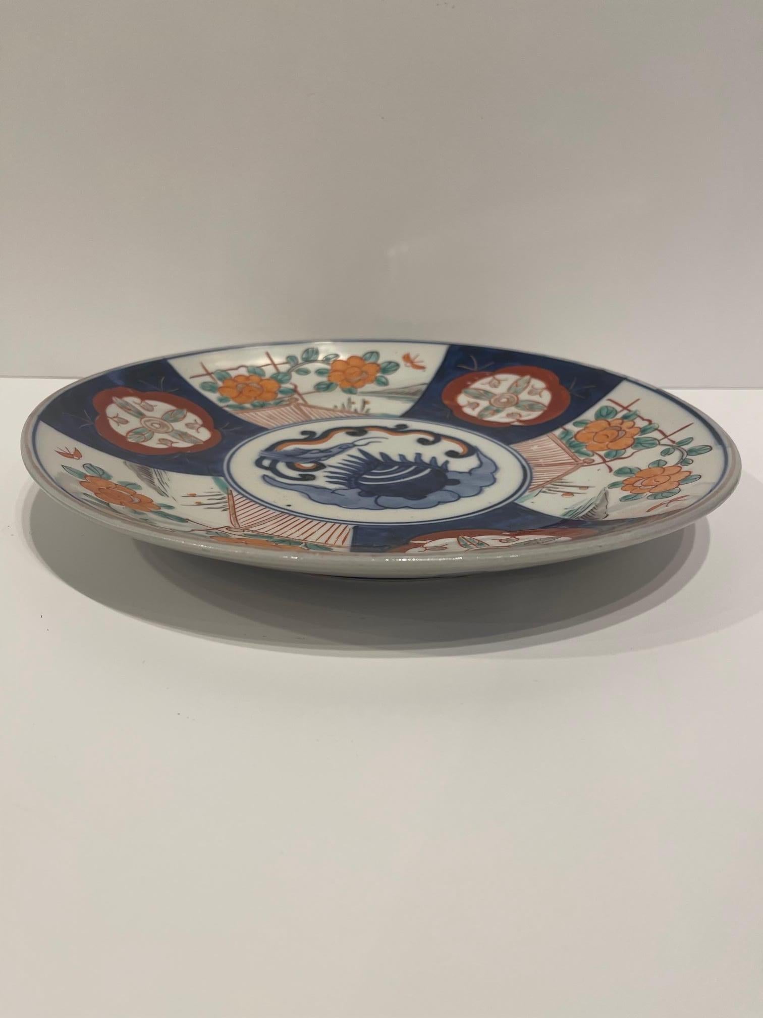 Imari Japanese Charger Porcelain Plate, 19th Century 7