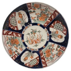 Imari Japanese Charger Porcelain Plate, 19th Century