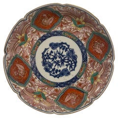 Antique Imari Japanese Charger Porcelain Plate, 19th Century