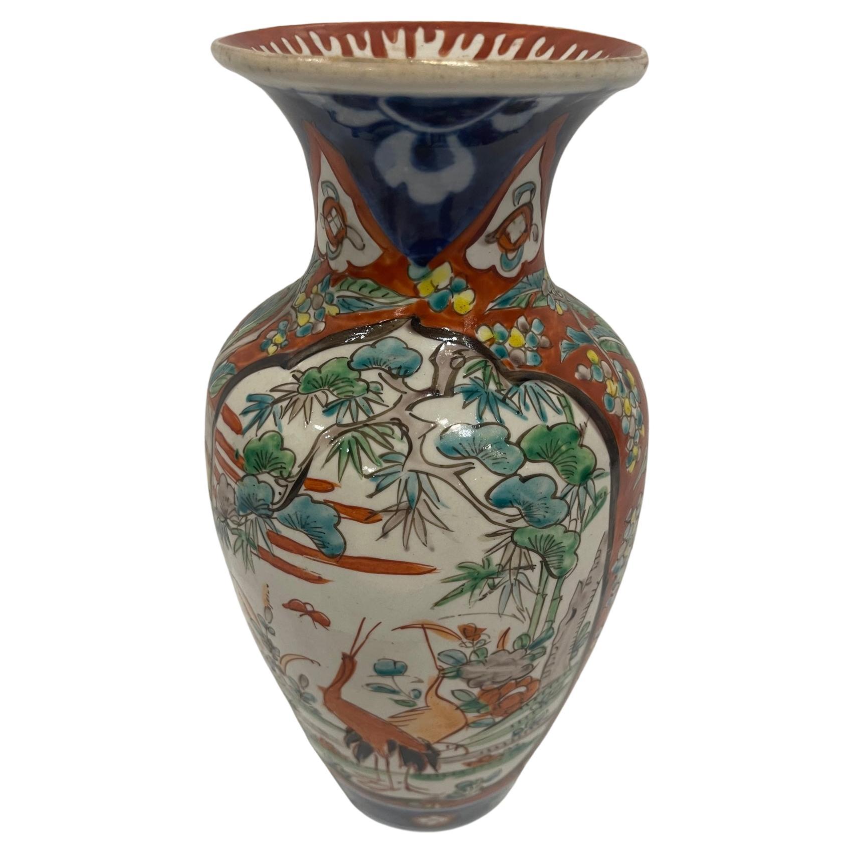 Imari Japanese Porcelain Vase, 19th Century For Sale