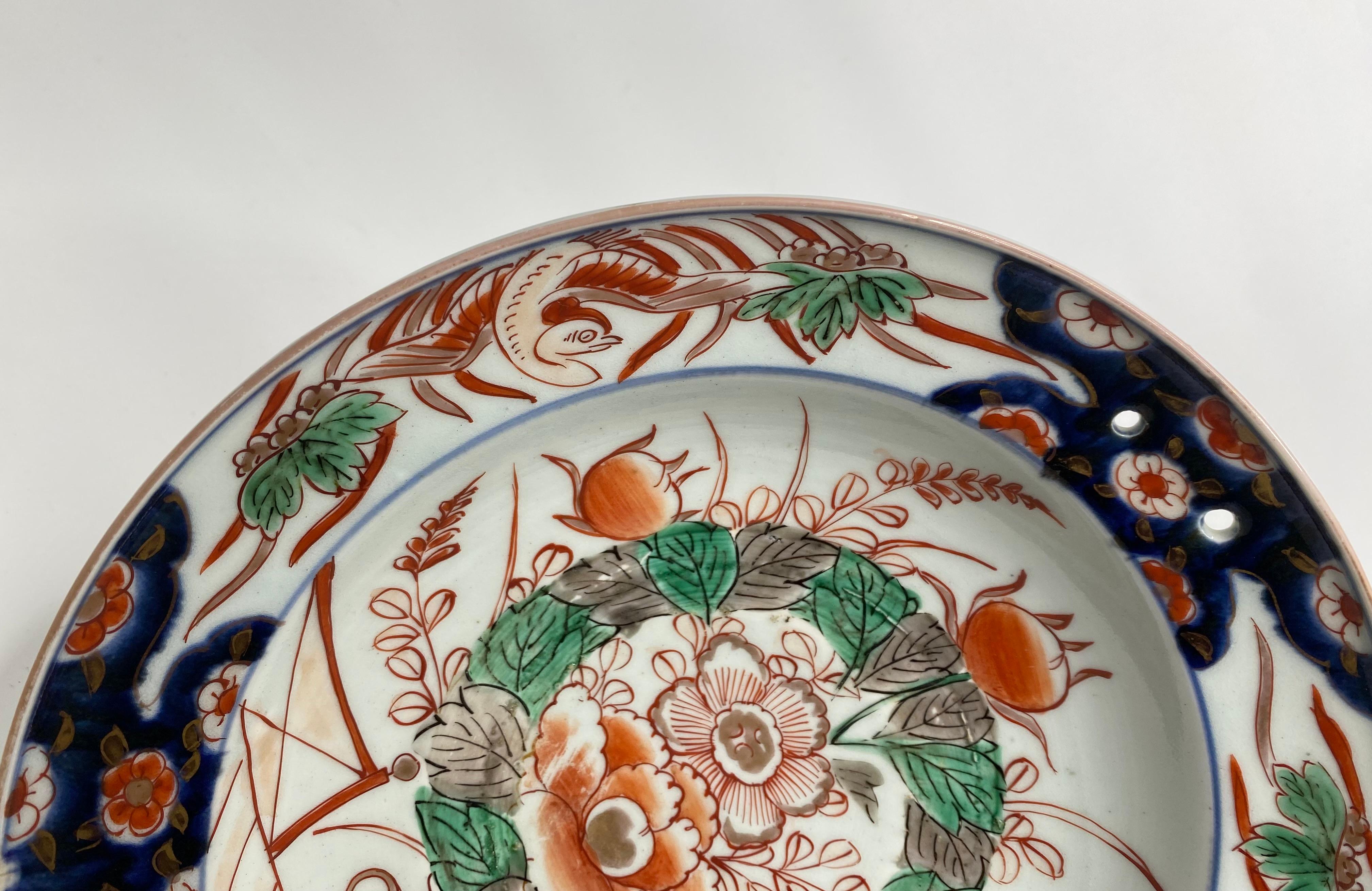 18th Century and Earlier Imari porcelain barbers bowl, Arita, Japan, c. 1700. Edo Period. For Sale